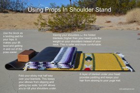 The Prop Set-Up for Sarvangasana