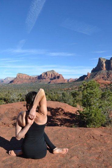 Cow Face Pose, Sedona