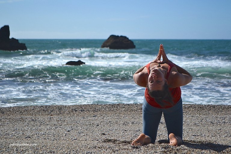 Ustrasana (no hands), Monro Beach, South Island, New Zealand
